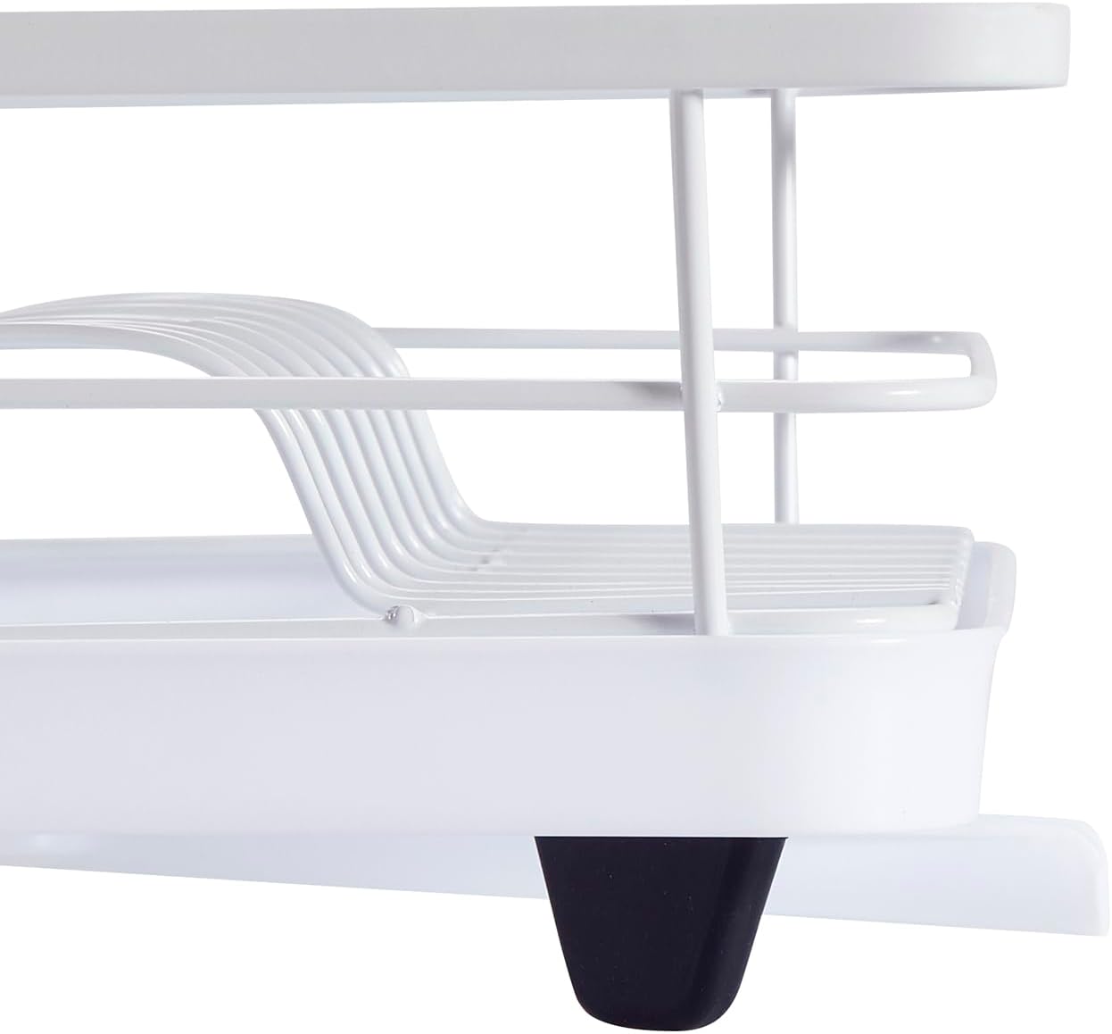 Dish Drying Rack 3 Piece Dish Drainer with Drainboard Set for Kitchen Counter – Dish Rack with Removable Utensil Holder & Swivel Spout for Countertop – DishRack for Plates, Cups & More, White