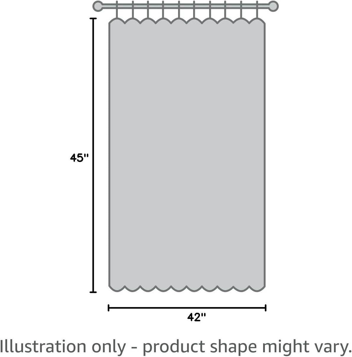 Pickluc Blackout Curtains 45 Inches Long 2 Panels, Room Darkening Tiers with Rod Pocket, Short Black Out Curtain for Small Window, 42" Wide and 45" Length, Set of Two, Navy Blue.