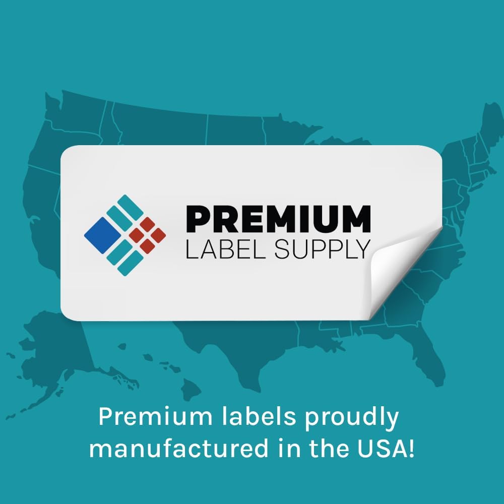 Premium Label Supply Waterproof Matte White Sticker Labels – 3.5" x 5" – Laser Printers Only – (4 per Sheet), 10 Sheets - 40 Total Adhesive Labels