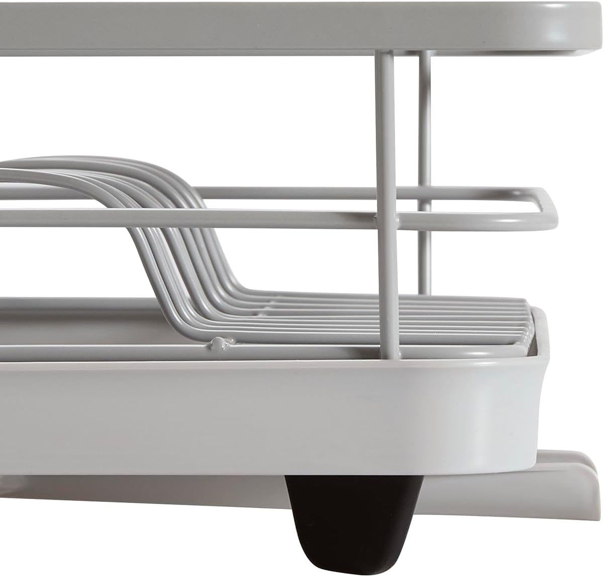 Dish Drying Rack 3 Piece Dish Drainer with Drainboard Set for Kitchen Counter – Dish Rack with Removable Utensil Holder & Swivel Spout for Countertop – DishRack for Plates, Cups & More, Silver