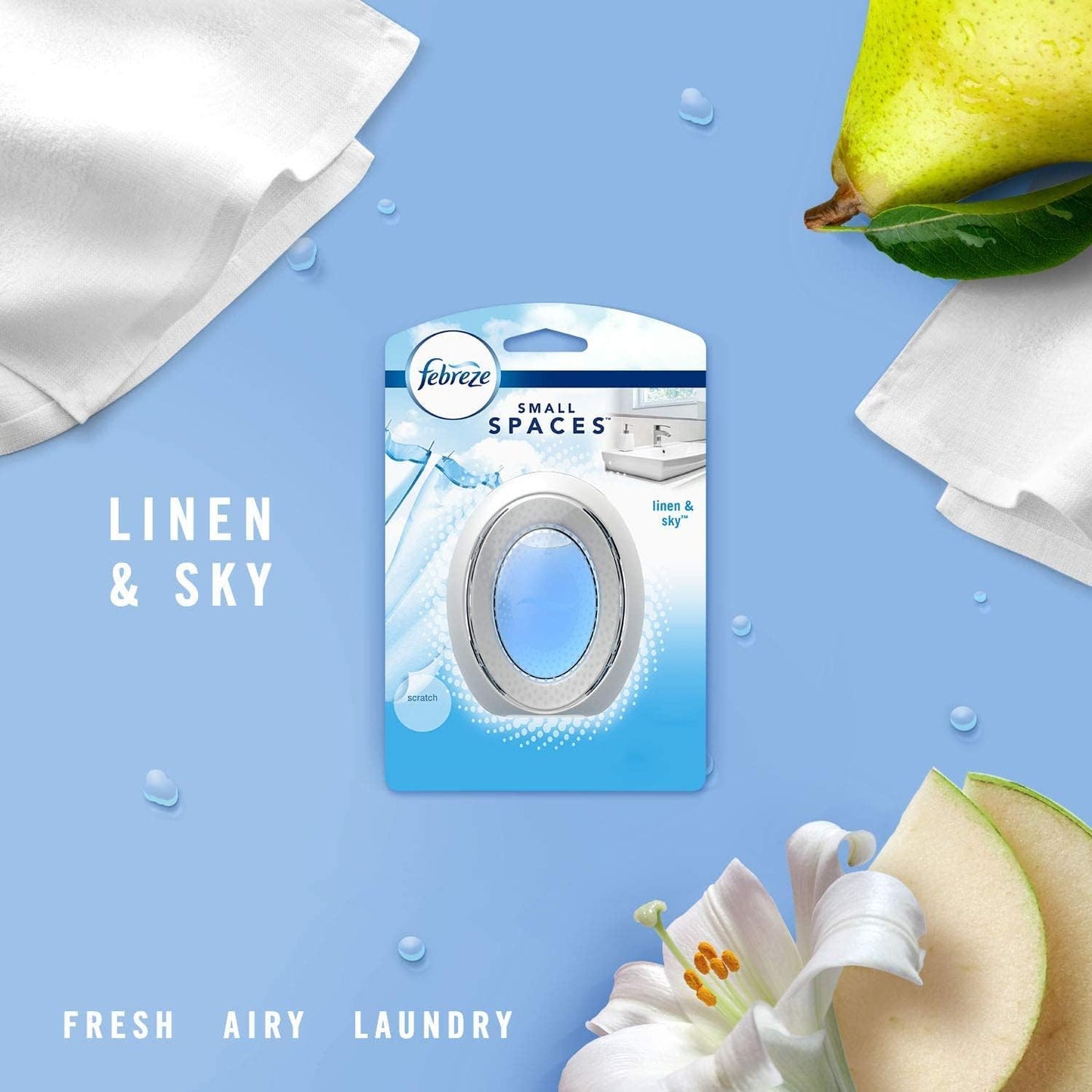 Febreze Small Spaces Air Freshener - Linen & Sky (Pack of 6) 6
