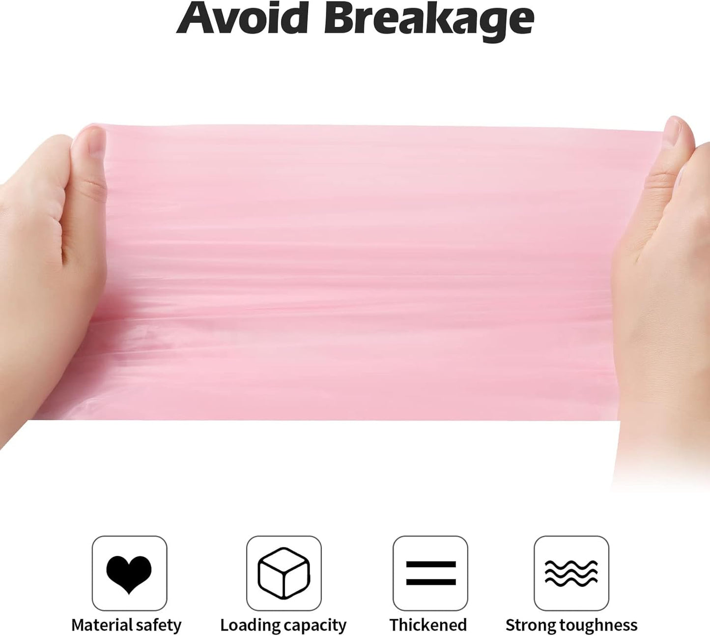 2-4 Gallon Portable Trash Bags,120 Counts Thicken portable Small Garbage Bags for Office, Kitchen,Bedroom Trash Can,Strong Trash Bags(Pink)