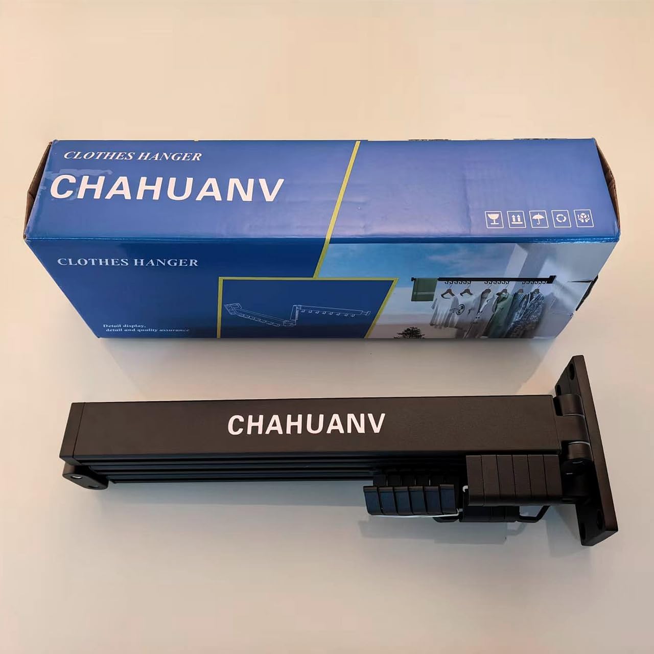 Wall Mounted Clothes Drying Rack,Laundry Drying Rack Wall Mount,Clothes Hanger,Drying Rack Clothing,Retractable Laundry Rack for Hanging Clothes,Collapsible,Foldable,Grey-Hooks