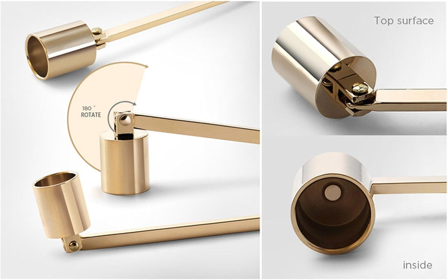 Candle Snuffer, Candlesnuffers Wick Snuffer Candle Extinguisher Accessory for Candle Lover, Bronze