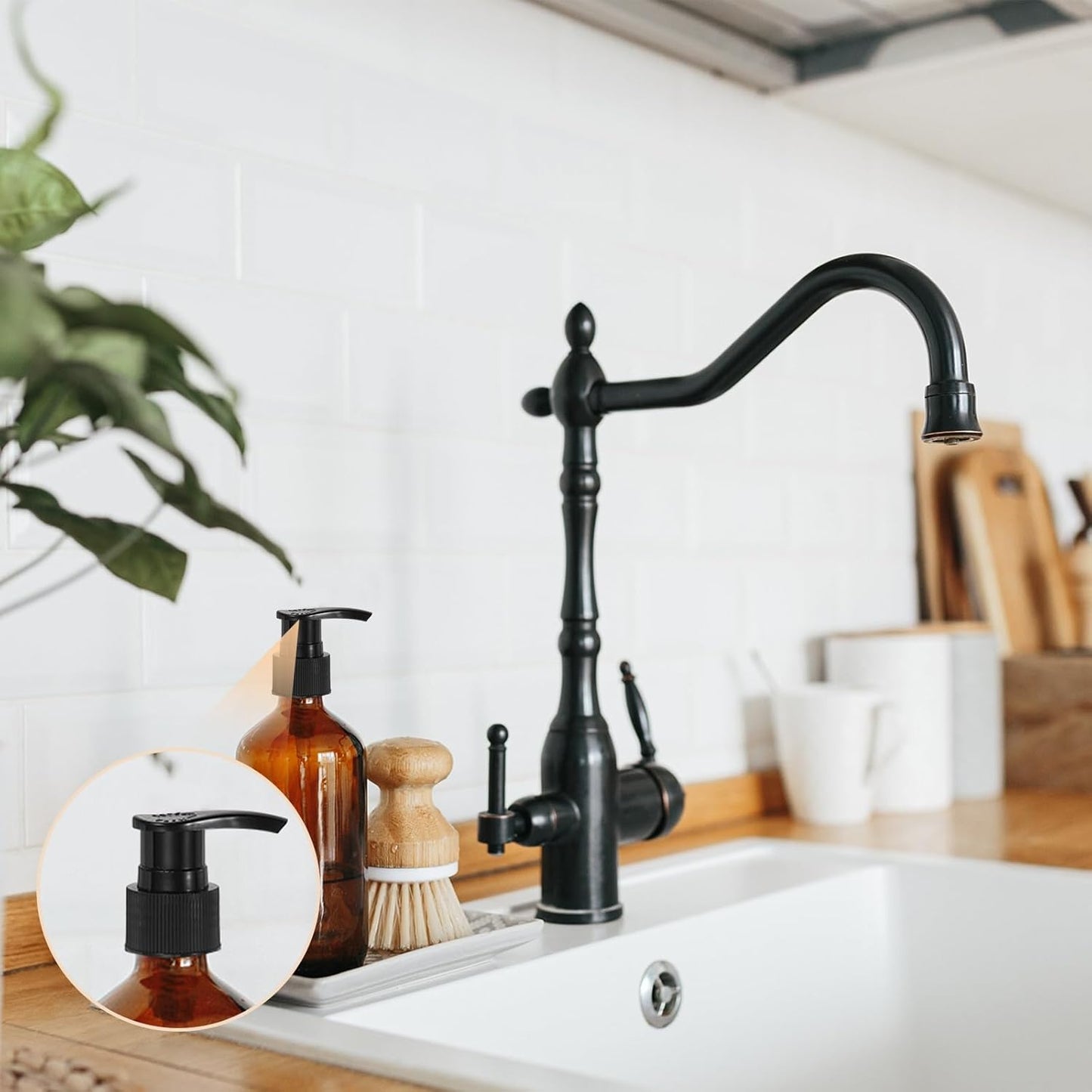 uxcell 16 Pcs Soap Dispenser Pump Heads Soap Dispensers Top Pumps Replacement Switch Pumphead for Standard 24/420 Neck Size Lotion Shampoo Bottle, White