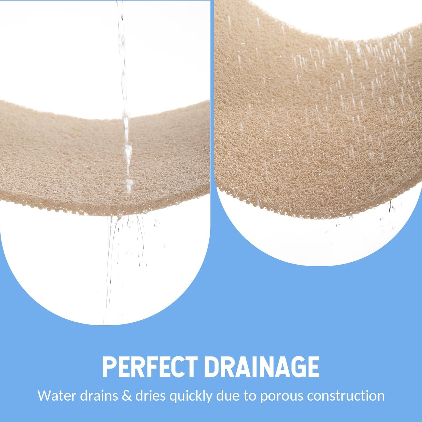 Non-Slip Bathtub Mat, 2 Pack Anti Slip Shower Mat, Fast Drying Bathtub Mats, Foot Scrubber Mat, Anti Slip Mat for Tub, Floor, Bathroom, Kitchen, Home, Hotel (Beige 59"×17.3")
