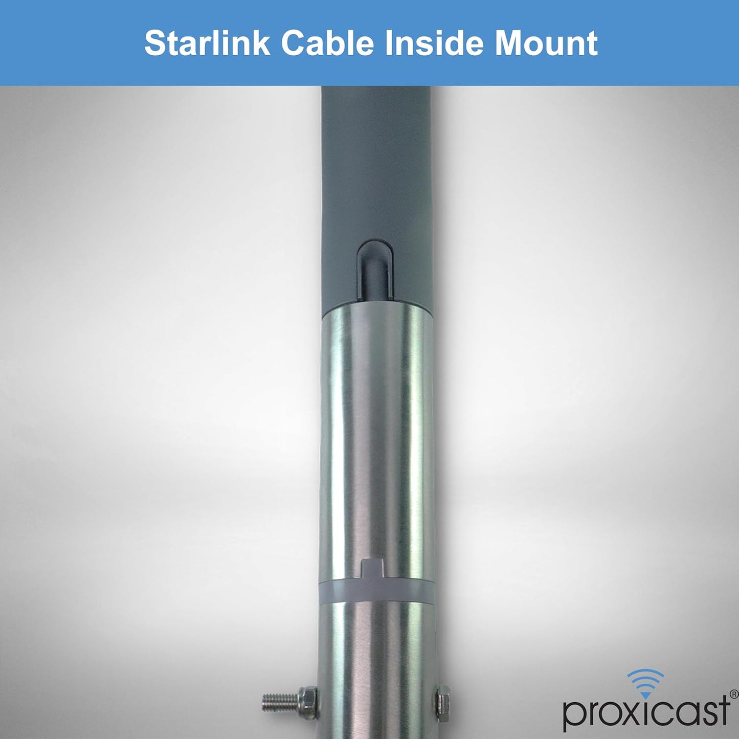 Proxicast Starlink Antenna Adapter for J-Max Antenna Mounts - Stainless Steel Coupler for V2 Rectangular Starlink Satellite Dish Antenna (ANT-800-SA1)