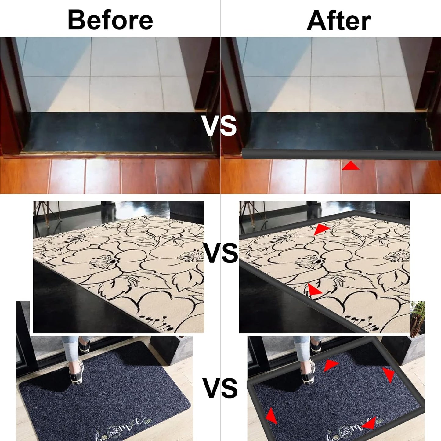 Floor/Door Flat Transition Strip & Self Adhesive Floor Vinyl Floor Edge Trim Laminate Floor Gap Covering Joining Strip