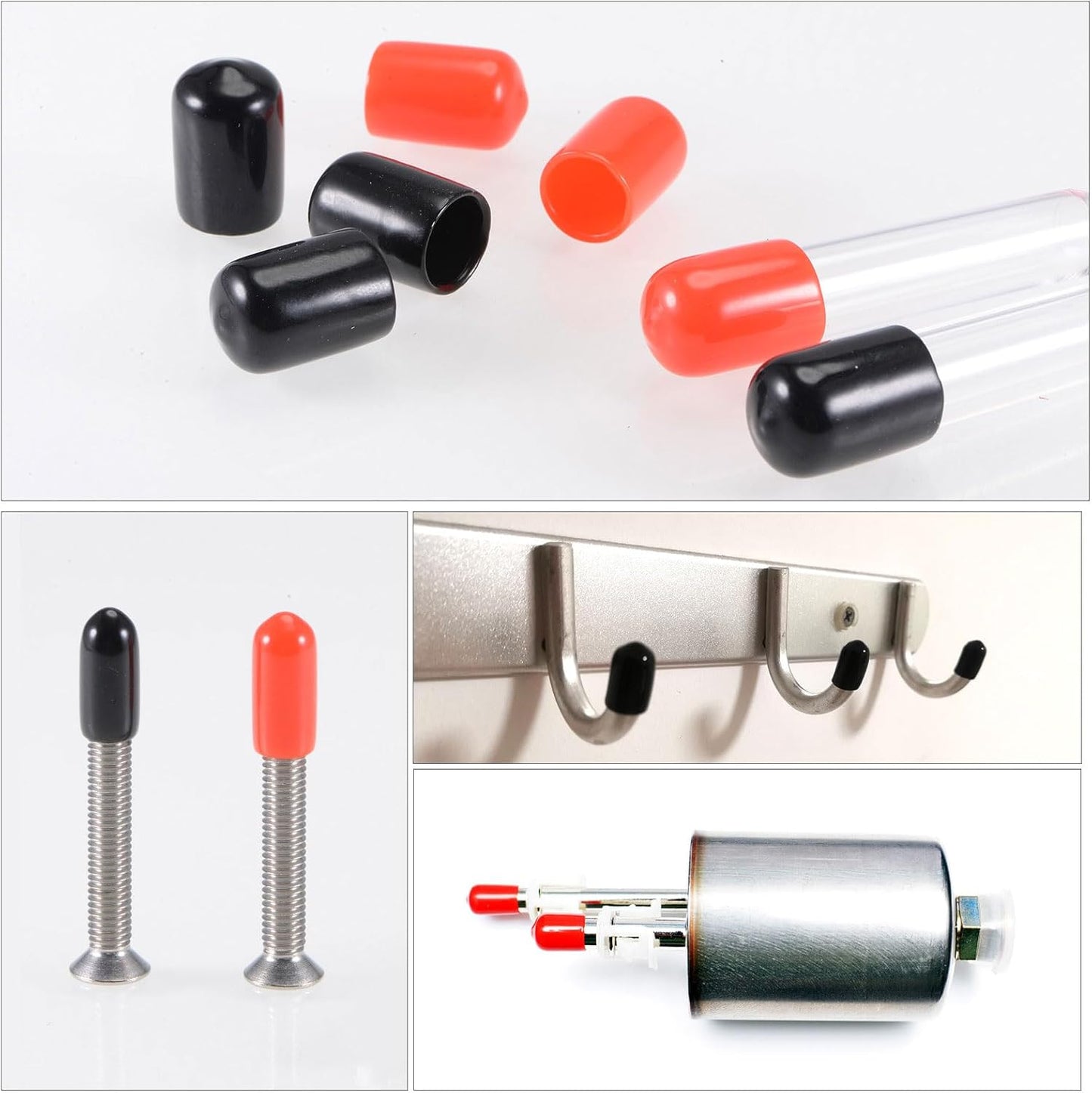 uxcell 20pcs Rubber End Caps 7mm ID Vinyl PVC Round Tube Bolt Cap Cover Screw Thread Protectors Yellow