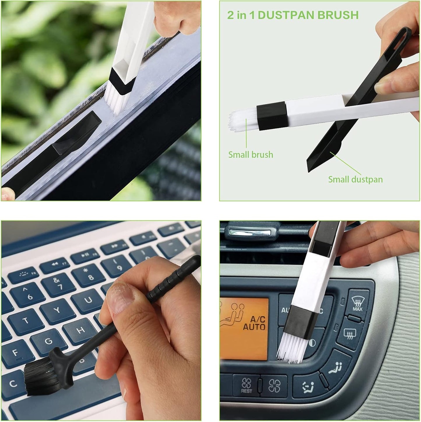 8 Pack Grout Cleaner Brush, Hand-held Groove Gap Cleaning Tools Tile Joint Scrub Brush to Deep Clean, Household Cleaning Brushes for Window Door Track, Stove Tops, Shower, Kitchen, Seams, Floor Lines