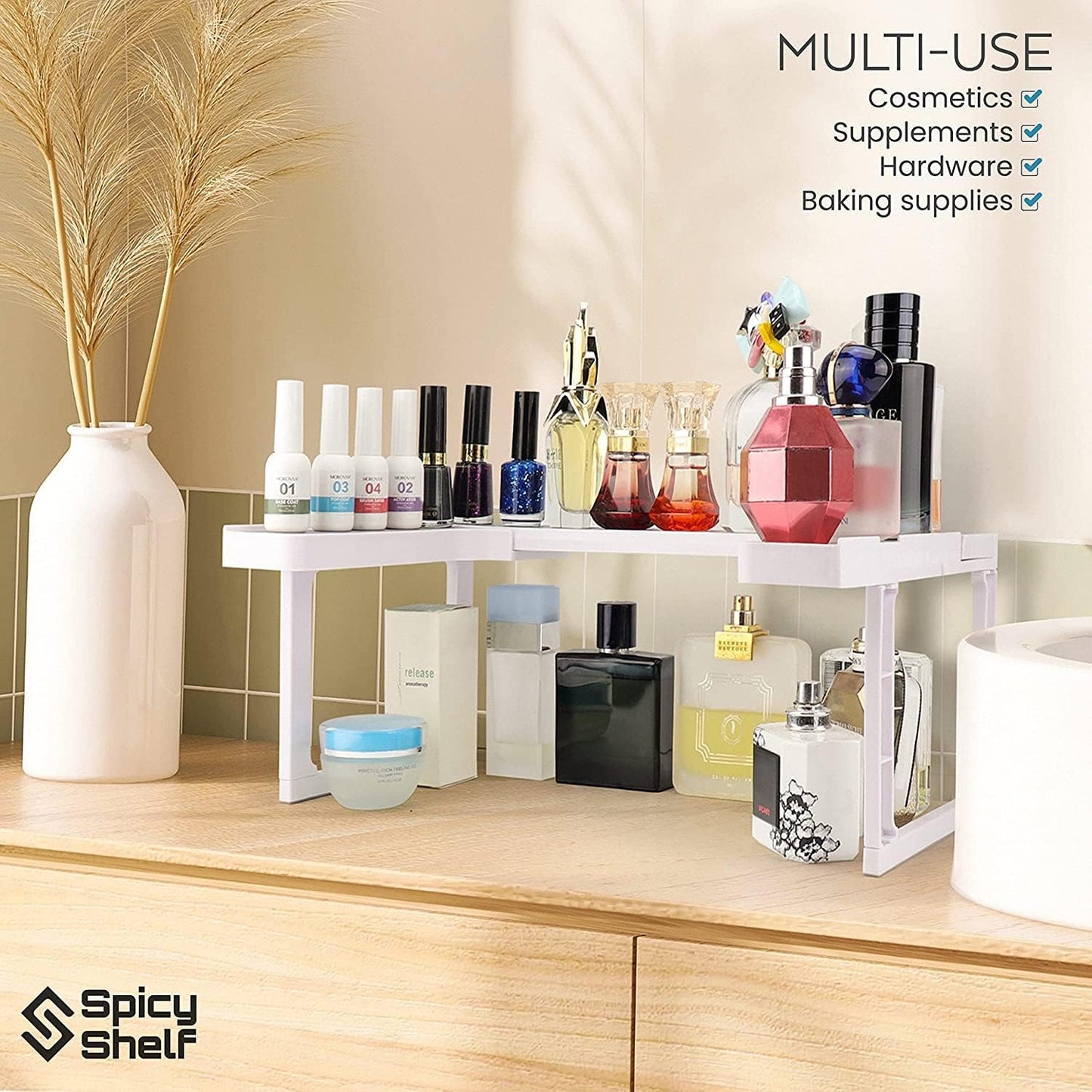 Spicy Shelf Patented Spice Rack and Stackable Organizer