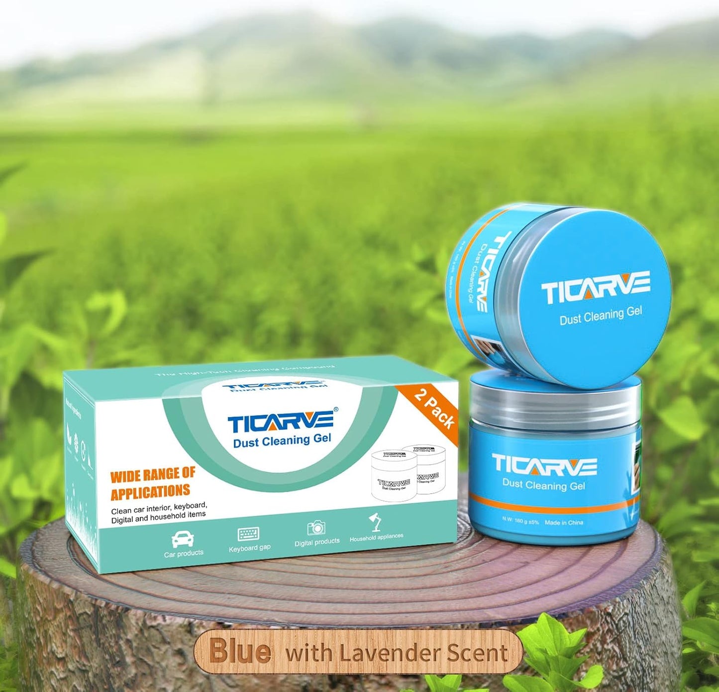 TICARVE 2Pack Cleaning Gel Car Putty Car Detail Putty Auto Detail Gel Detail for Car Interior Cleaner Kits Automotive Car Slime Keyboard Cleaner Blue (320g/11.2oz)