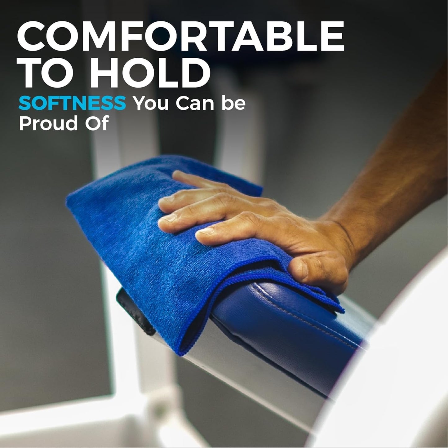 The Rag Company - All-Purpose Microfiber Terry Cleaning Towels - Commercial Grade, Highly Absorbent, Lint-Free, Streak-Free, Kitchens, Bathrooms, Offices, 300gsm, 14in x 14in, Ice Grey (12-Pack)