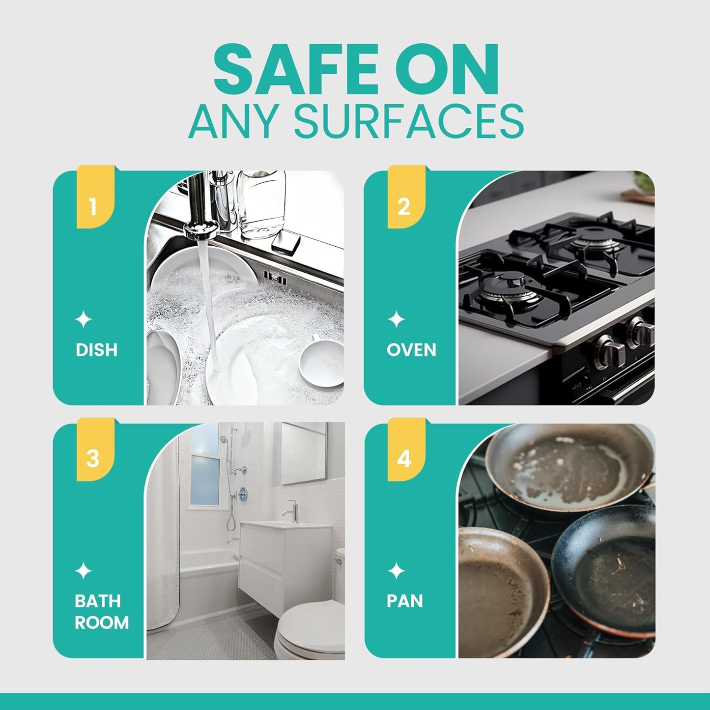 HELIME Heavy Duty Dish Wand Refills Kit with Handle, 6 Non Scratch Dishwand Refill Pack, Replacement Sponge Heads Set,Dishwashing Scrub Brush,Soap Control Dispenser Scrubbers, Dishwasher Cleaning Tool