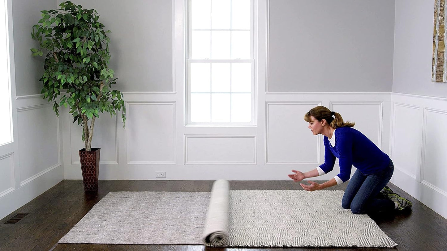 RUGPADUSA - Dual Surface - 2'6" x 9' - 1/8" Thick - Felt + Rubber - Non-Slip Backing Rug Pad - Adds Low-Profile Comfort and Protection
