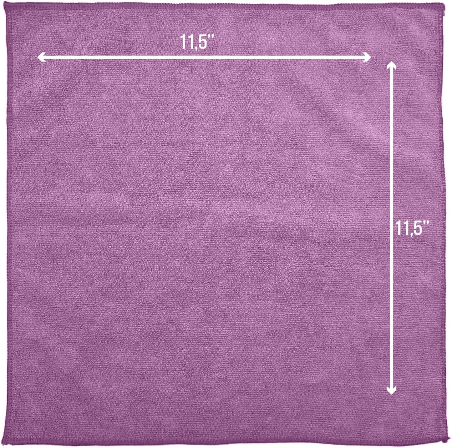 GREEN LIFESTYLE Chamois Cloth, Microfiber Cleaning Cloth 12 Pack, Borderless Towels Cleaning, Car Microfiber Towel, Drying Car Wash Towels (11.5" x 11.5", Multicolor)