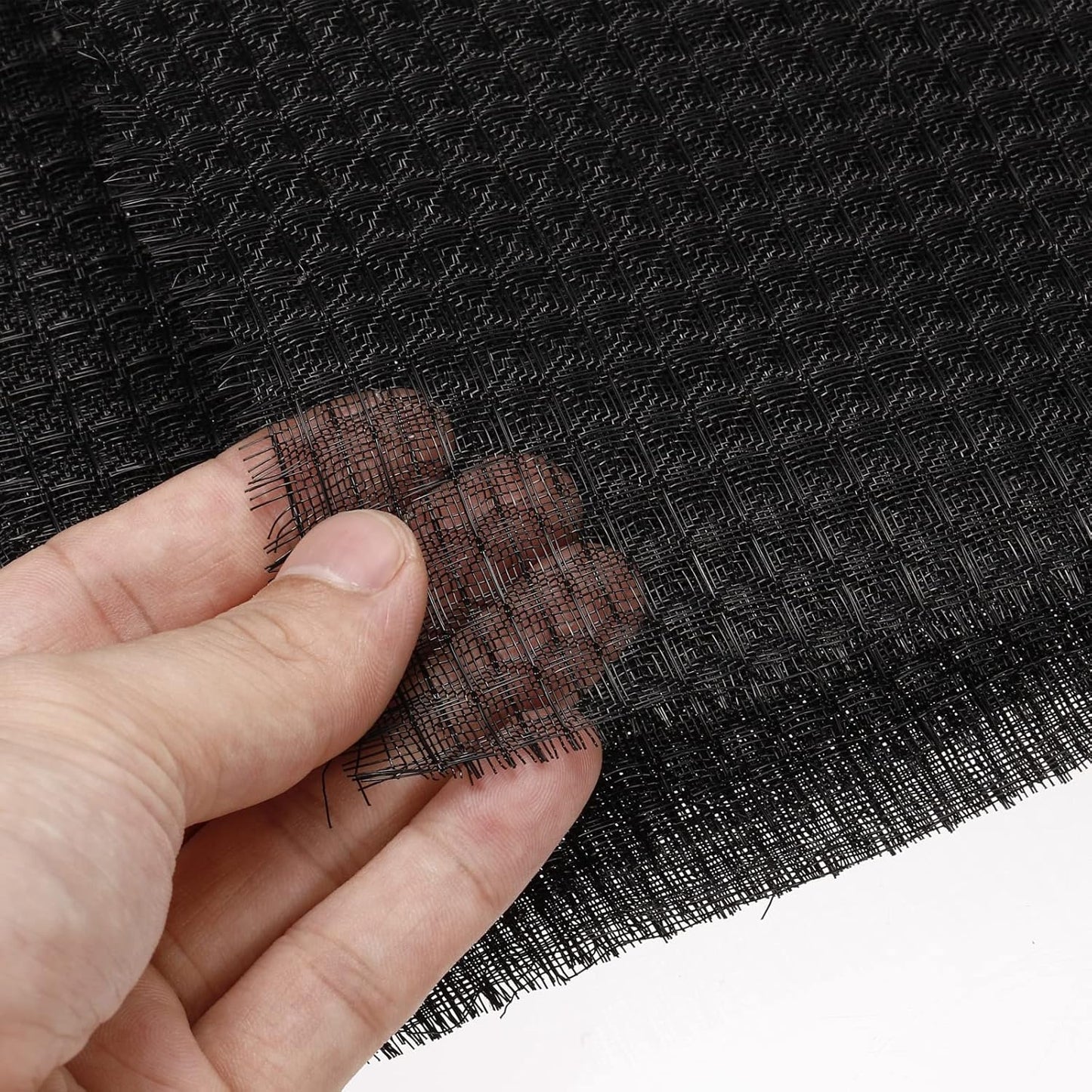 PATIKIL 47.2" x 78.7" Air Conditioner Air Filter Material, Plastic Dustproof Filtering Mesh Screen Replacement for Air Conditioning, Black