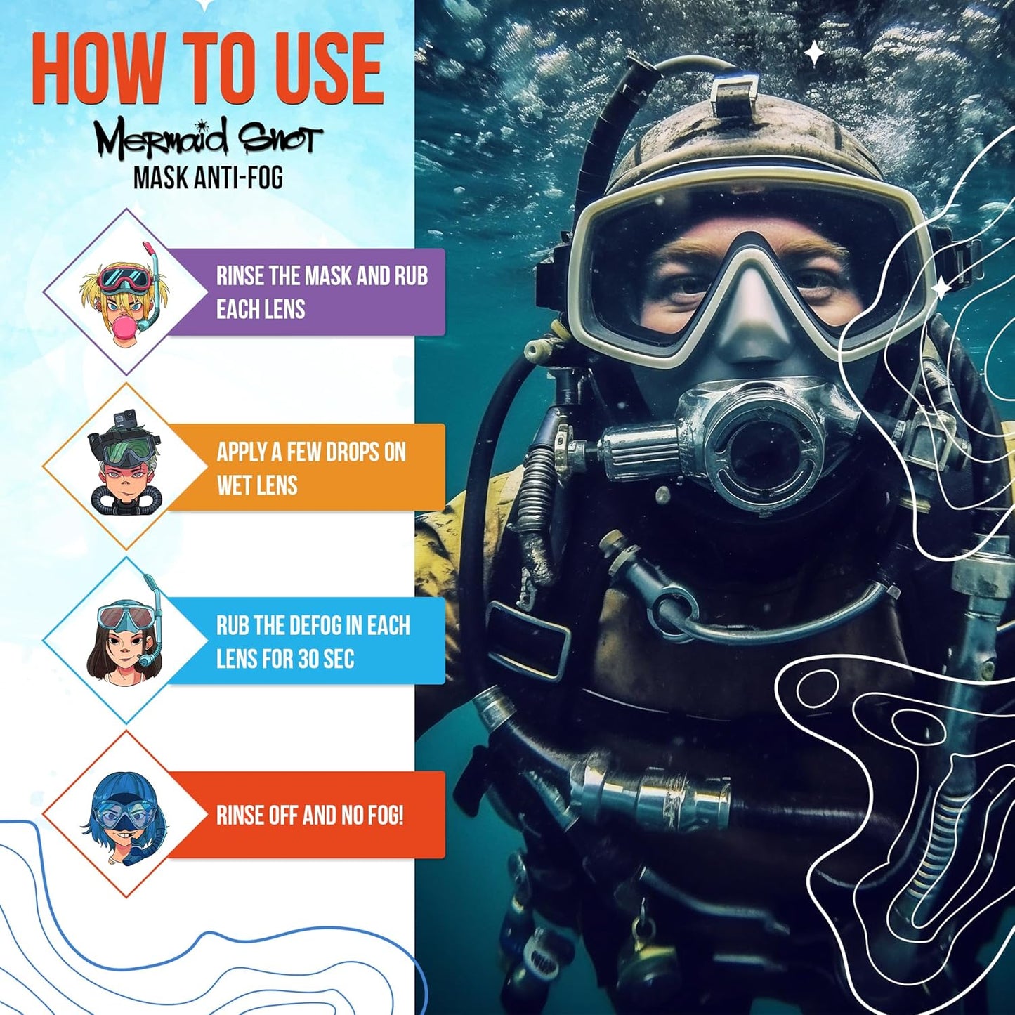 Neutripure Mermaid Snot Anti Fog Gel for Scuba Diving - Guen