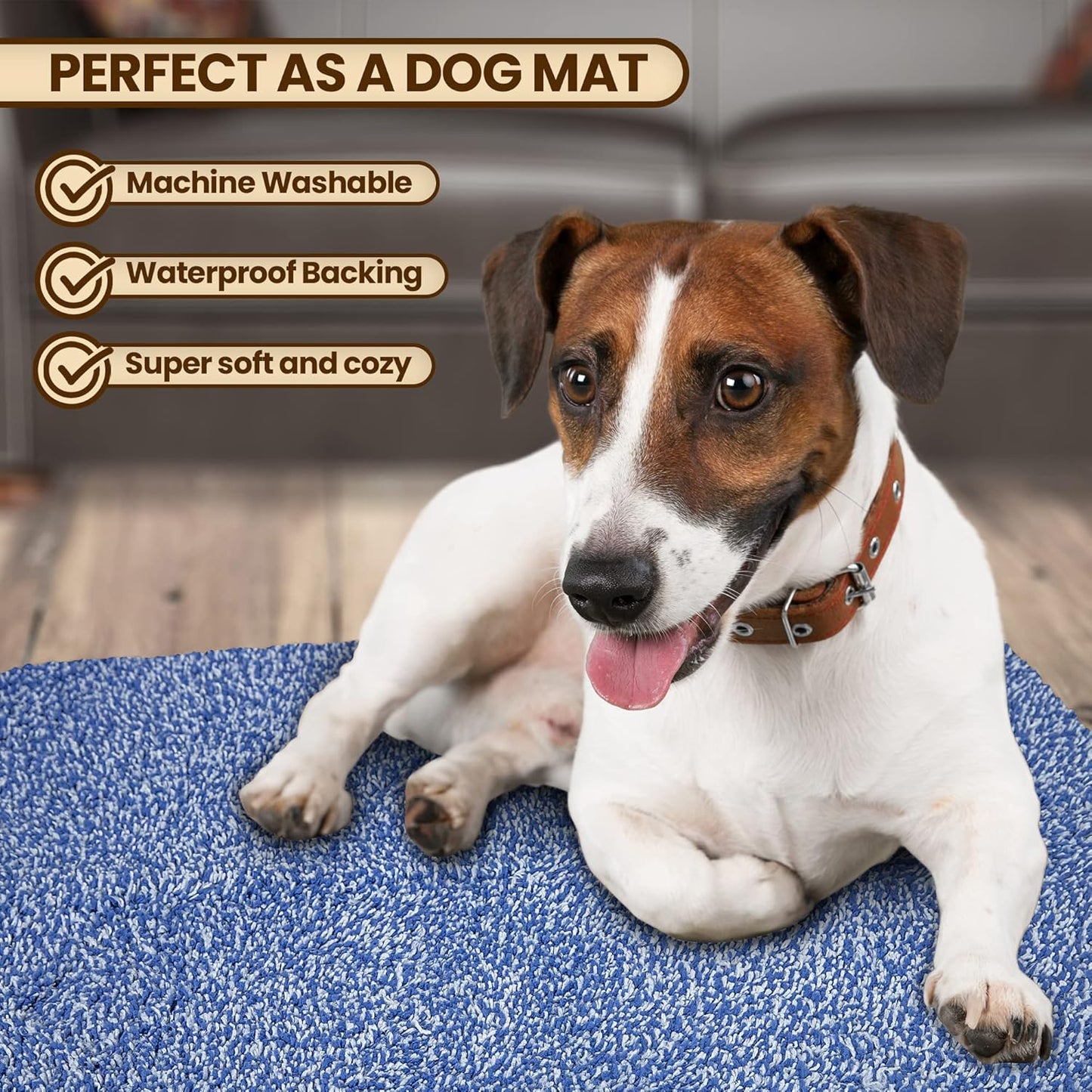 Premium Microfiber Indoor Door Mat – 36"x72" Washable Entry Mat, Non-Slip, Waterproof Backing, Super Absorbent, Low Profile Entryway Doormat for Indoor Entrance
