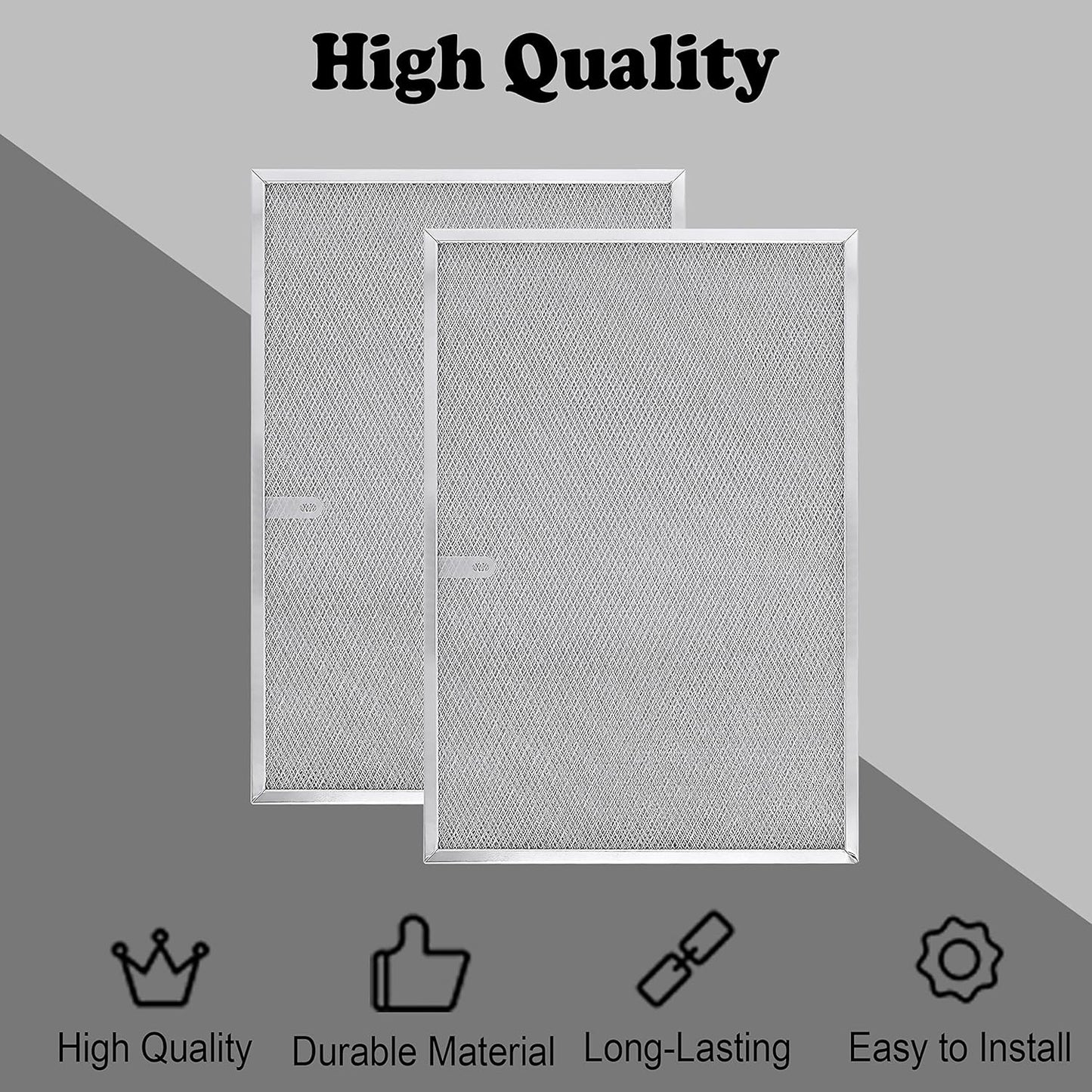 Wadoy BPS1FA36 Range Hood Filter 11-3/4" X 17-1/4" X 3/8", 2 Pack Aluminum Mesh Grease Range Hood Filter with Blue Protective Film (𝐂𝐚𝐧 𝐛𝐞 𝐭𝐨𝐫𝐧 𝐨𝐟𝐟) Compatible with Broan Nutone 99010300E