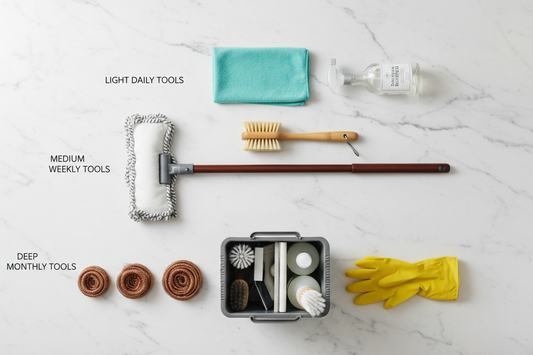 The 3-Level Cleaning Routine (Light, Medium, Deep)