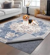 Non-Slip Rug Pads 1/4” Thick, 2x8Ft Waterproof Rugs Non Skid Rug Pad for All Floors and Finishes Durable Hardwood Floor Protective Felt Keeps Rugs in Place, Safe and Secure