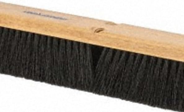 PRO SOURCE 36" Push Broom Head: Poly Bristles, Threaded Wood Block