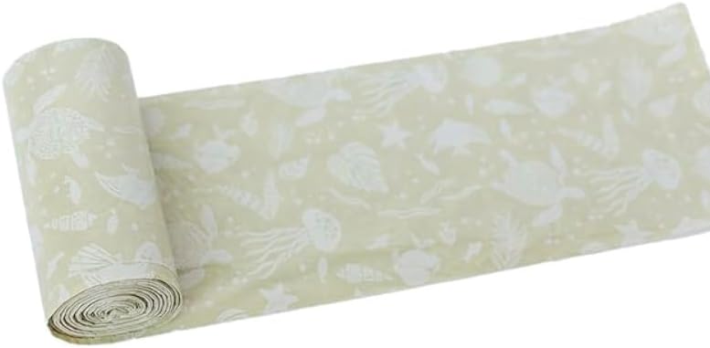 Happy Haven Trash Bags for 2,3,4 Gallon Trash Can, Small Garbage Bags - Bedroom & Bathroom, Decorative Cute Wastebasket Liner - 50 Count (Sand Seascape)