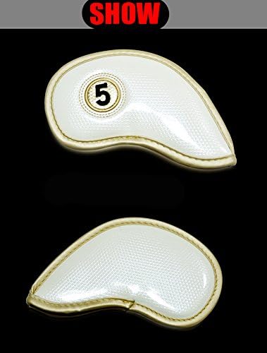 HISTAR 10pcs Crystal Pu Leather Golf Iron Head Covers Set Iron Club Headcover