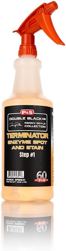 P & S PROFESSIONAL DETAIL PRODUCTS - Terminator Enzyme Spot and Stain Remover - Perfect for Deodorizing, Removing Embedded Soils, Grease, Dirt, and Protein-Based Stains; Fresh Scent (1 Quart)