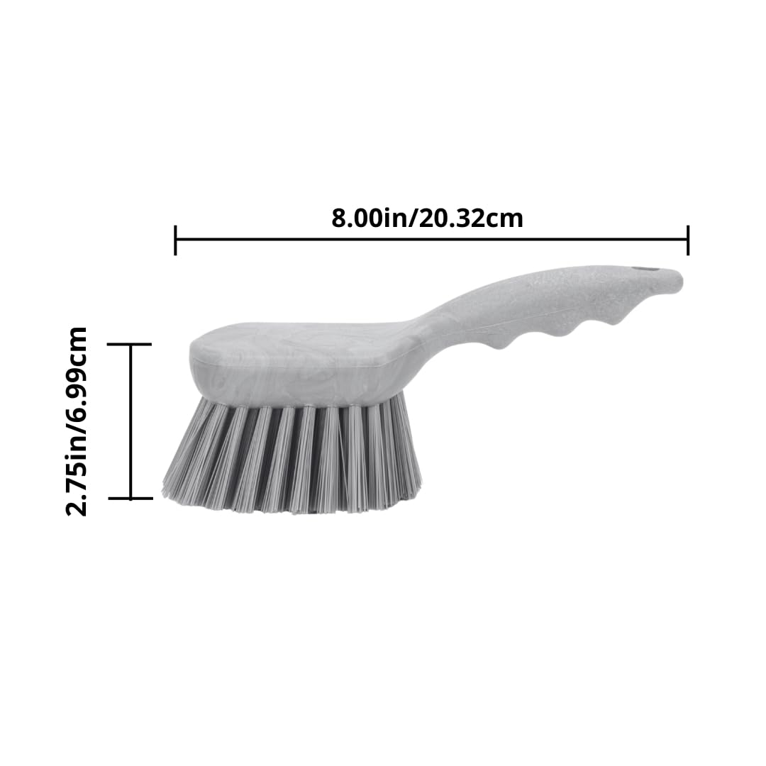 SPARTA 40541EC25 Plastic Scrub Brush, Utility Brush, Kitchen Brush With Hanging Hole For Cleaning, 8 Inches, Tan