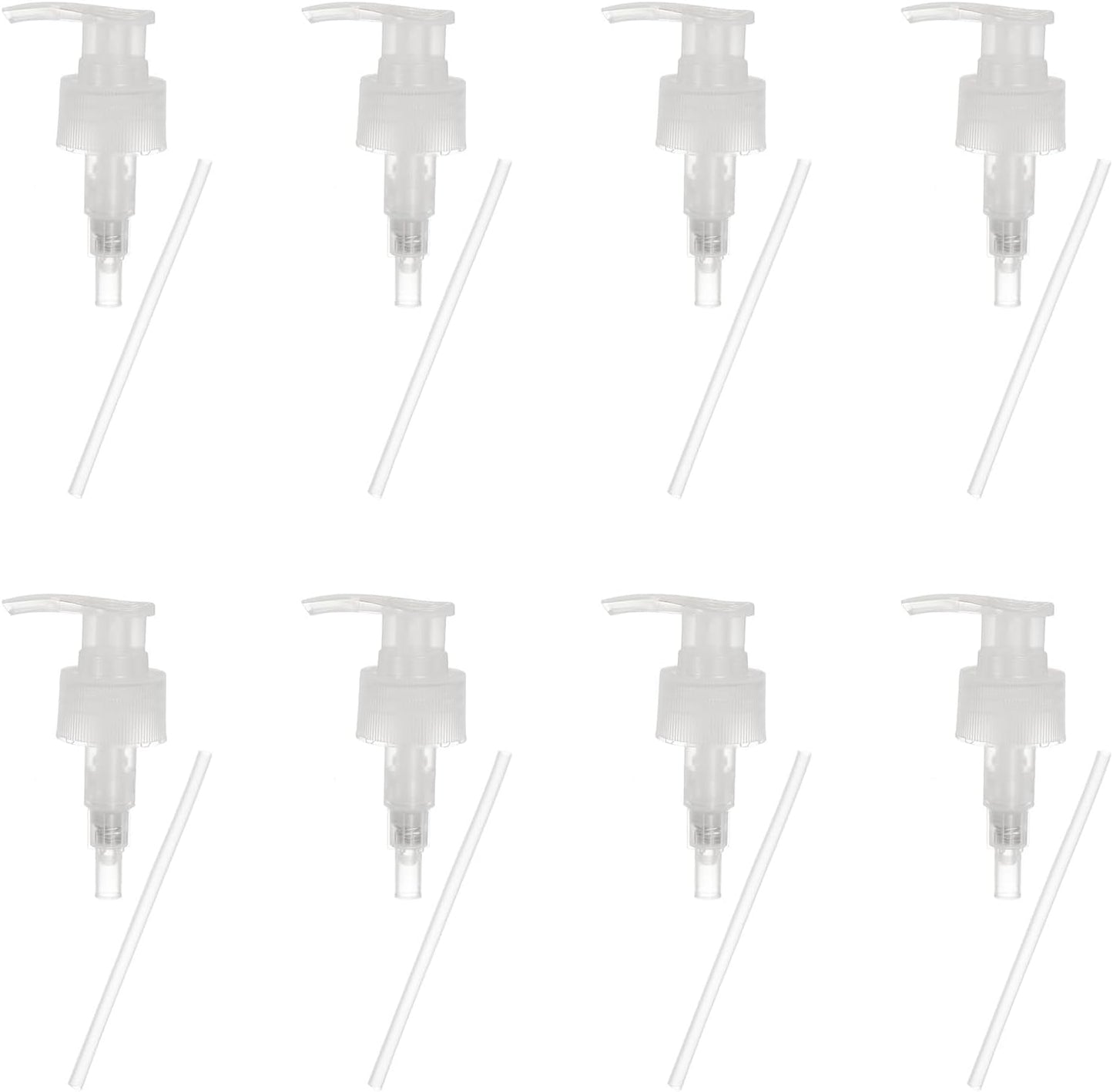 uxcell 8 Pcs Soap Dispenser Pump Heads Soap Dispensers Top Pumps Replacement Switch Pumphead for Standard 24/415 Neck Size Lotion Shampoo Bottle, Transparent