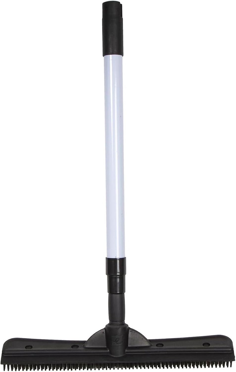 FURemover Compact Pet Hair Rubber Broom with Squeegee, with Handle That Telescopes up to 40" for Carpet, Tile and Hardwood