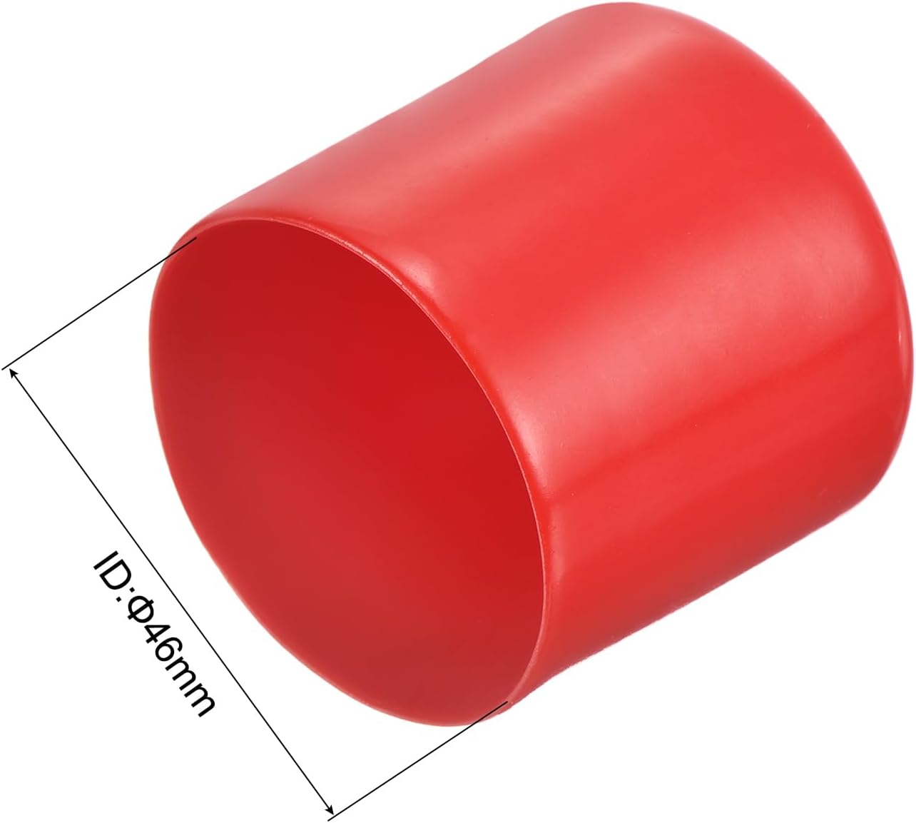 uxcell 20pcs Rubber End Caps 46mm ID Vinyl Round Tube Bolt Cap Cover Thread Protectors Red