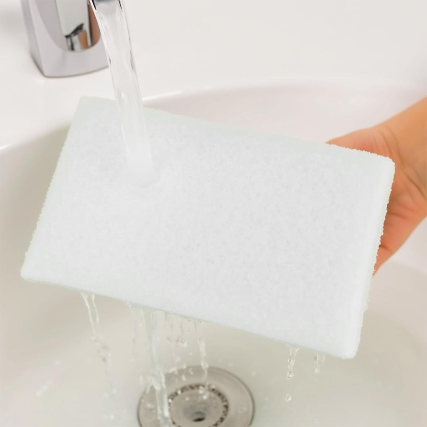 6 Pcs Hand Scrubber, Bathtub Scrubber with Handle, Non-Scratch Bathroom Scrubbing Pads for Cleaning Shower Tile Bathtube Sink Swimming Pool Step & Corner (Blue)