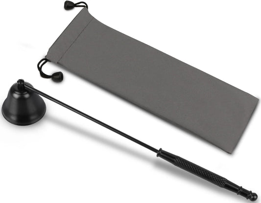 Candle Snuffer Black, Elegant Candle Extinguisher Snuffer Accessory with Long Handle for Putting Out Candle Flame Safely, GOSGOONE Premium Stainless Steel Candle Stopper Wick Snuffer for Candle Lovers