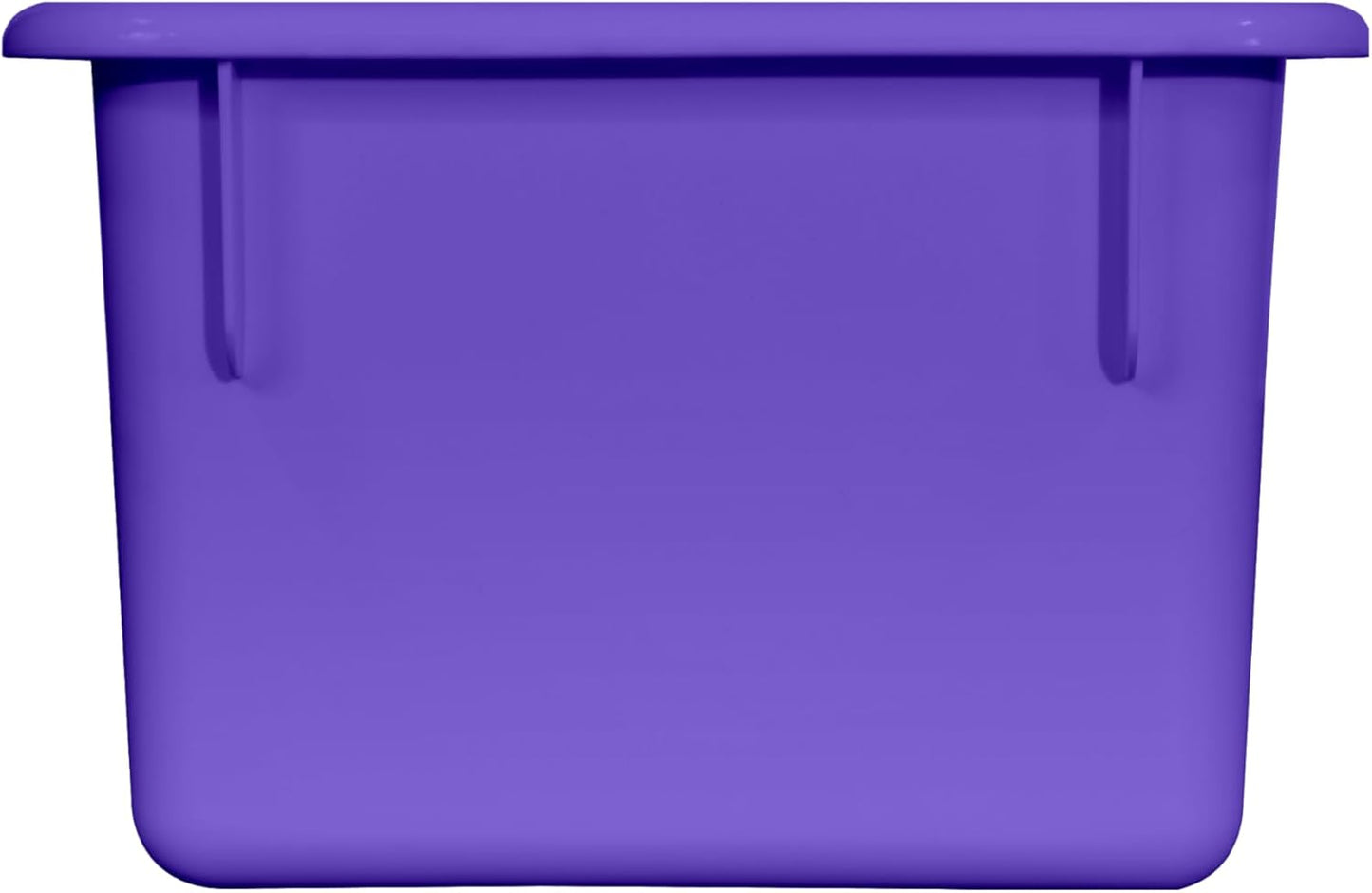 Wood Designs Cubby Storage Bin, Heavy Duty Plastic Containers for Kids Purple Cubby Tray Set of 30