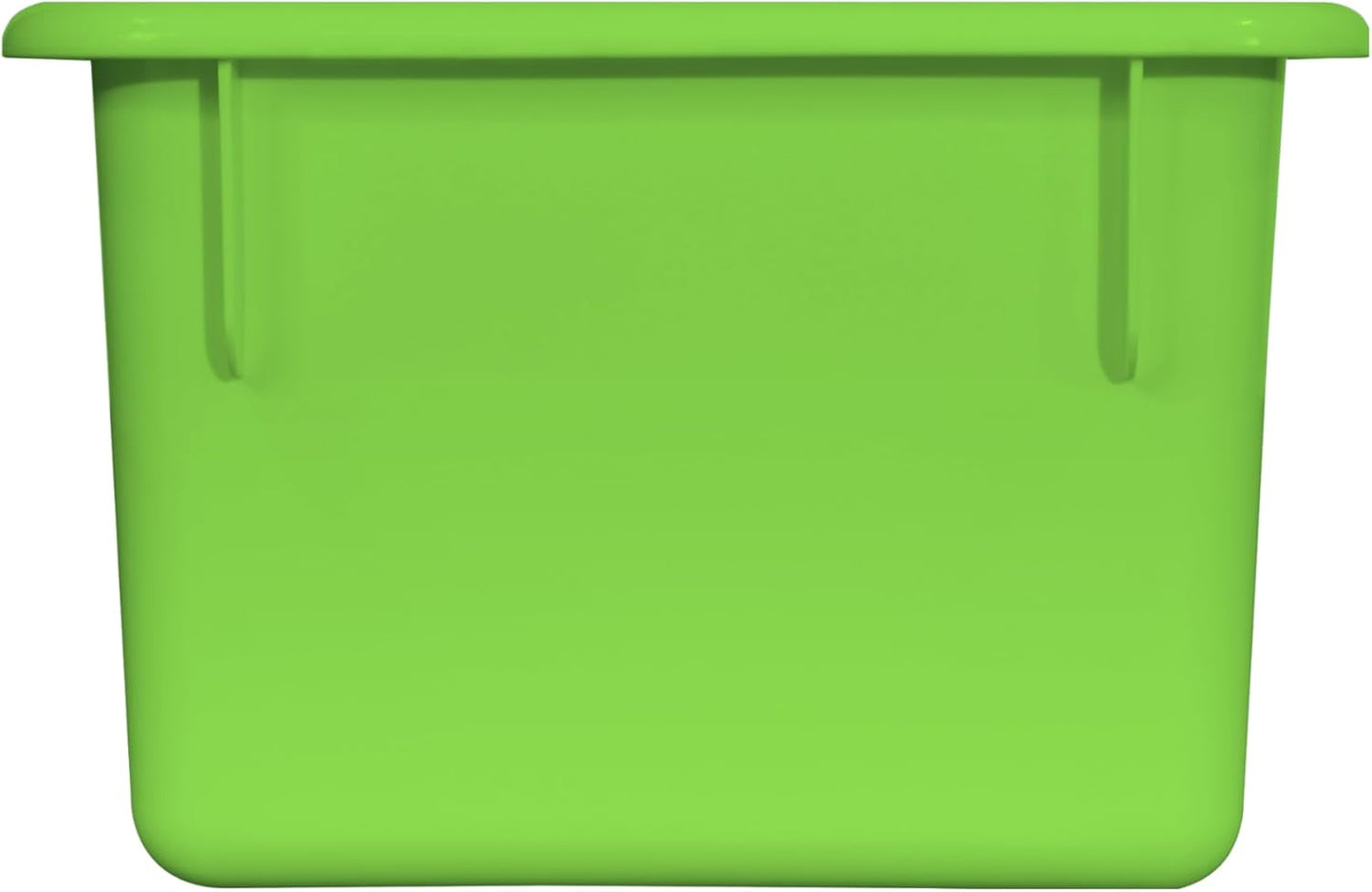 Wood Designs Cubby Storage Bin, Heavy Duty Plastic Containers for Kids Lime Green Cubby Tray Set of 25