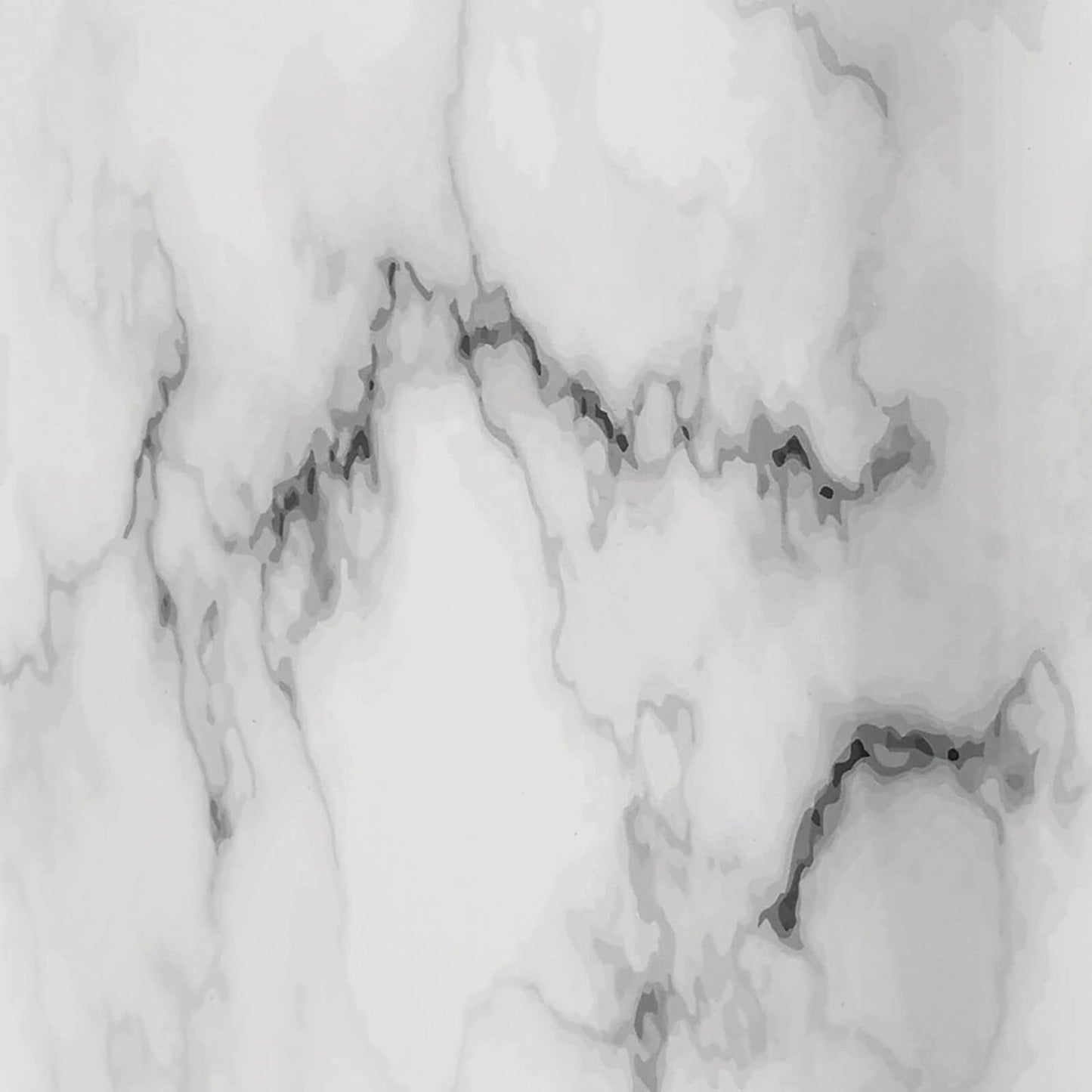 mDesign Metal Wastepaper Bin — Compact Rectangular Bathroom Bin — Rubbish Basket for Home and Office — Marble Coloured