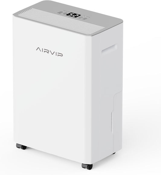 34 Pints Dehumidifiers for Home with 6.56ft Drain Hose, 2441 Sq.Ft Quite & Energy Efficient Dehumidifier for Basement Bedroom Bathroom with Auto Shut Off,2.5 L Water Tank,Smart Humidity Control