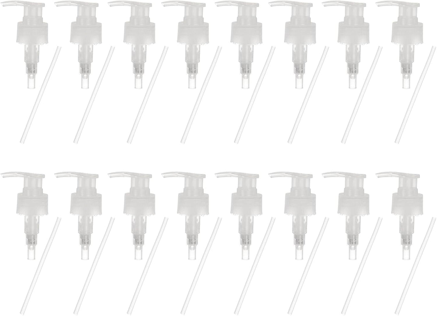 uxcell 16 Pcs Soap Dispenser Pump Heads Soap Dispensers Top Pumps Replacement Switch Pumphead for Standard 24/421 Neck Size Lotion Shampoo Bottle, Transparent