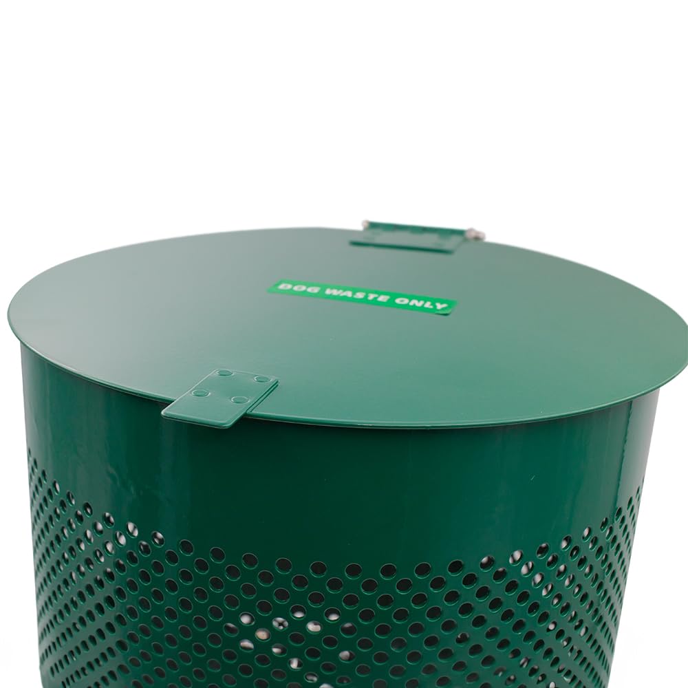 ZERO WASTE USA - The Sentry® Waste Can Gloss Green - 100% Rust-Free, Powder-Coated, Commercial-Grade Aluminum to Withstand Weather. 10-Year Warranty