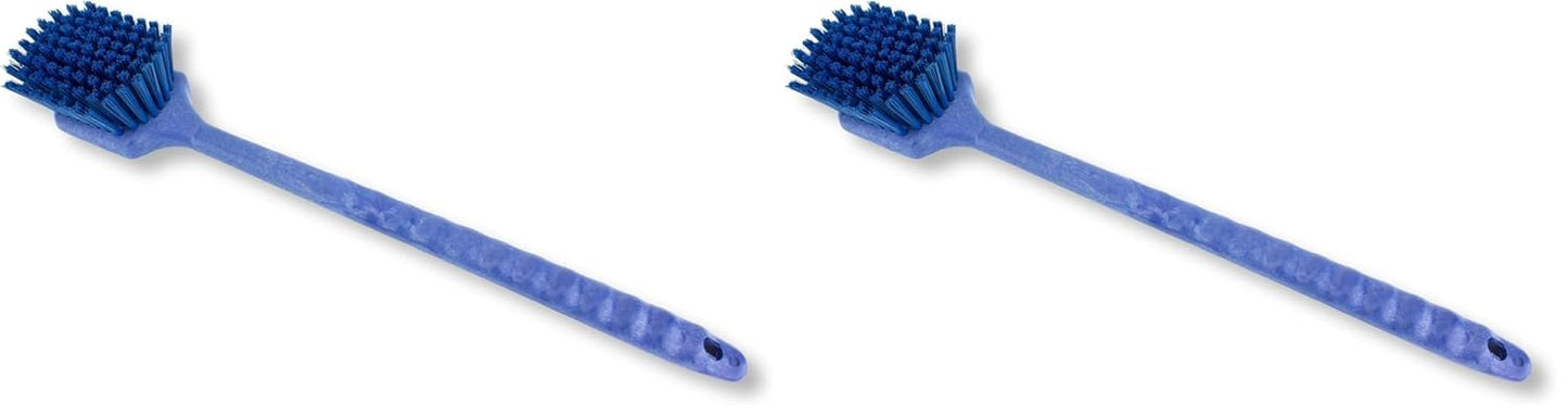 SPARTA 40501EC14 Large Plastic Scrub Brush, 20 Inches, Blue (Pack of 2) - Kitchen and Utility Cleaning With Long Handle