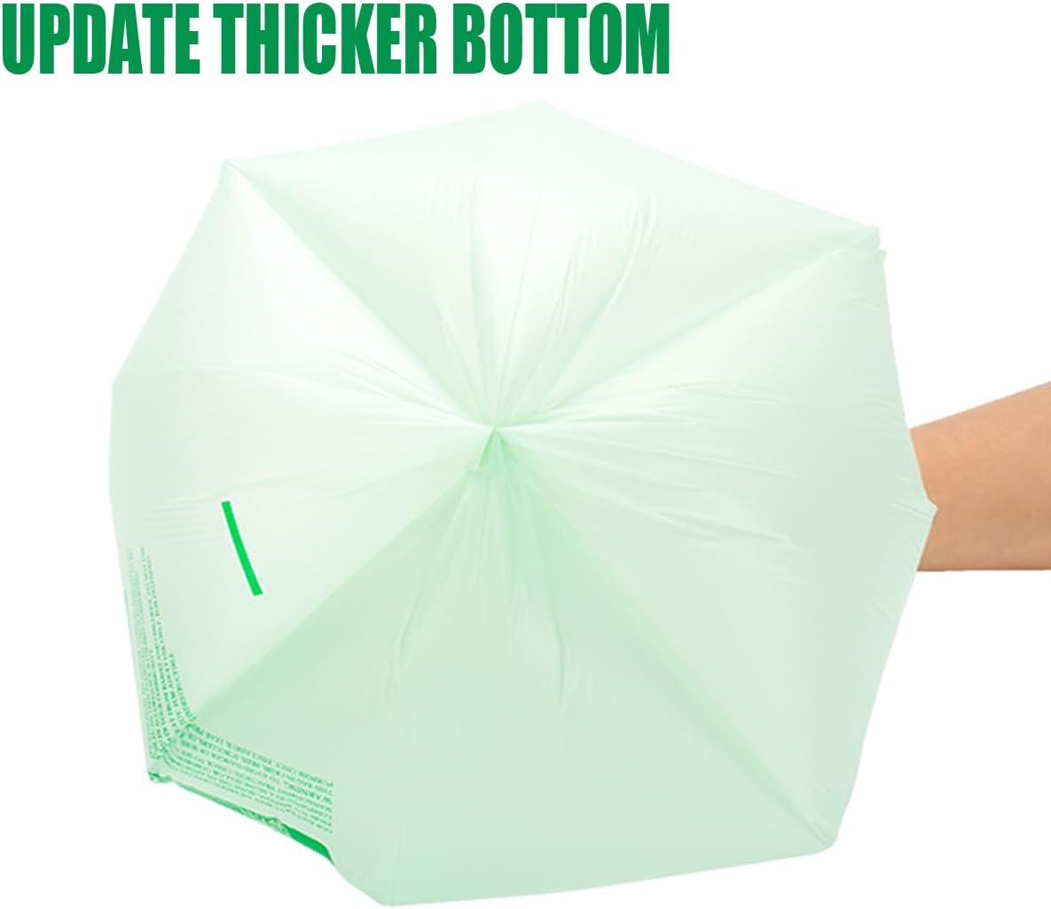 1-2 Gallon Flap Tie Compostable Trash Bags, 120 Count Small Compost Bags, Biodegradable Kitchen Garbage Bags, Food Scrap Waste Bags for Countertop Bin, ASTM D6400, US BPI Certified