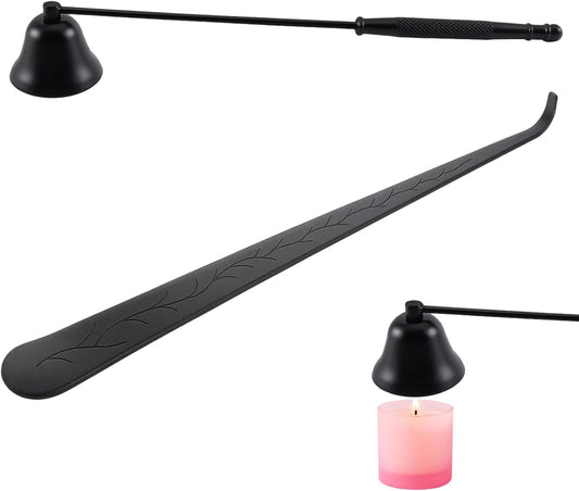 2-Piece Candle Snuffer with Wick Dipper,Candle Snuffer, Brass Candle Snuffer and Long Handle Putting Out Fire, Durable Metal Candle Tools for Home Decor and Relaxation
