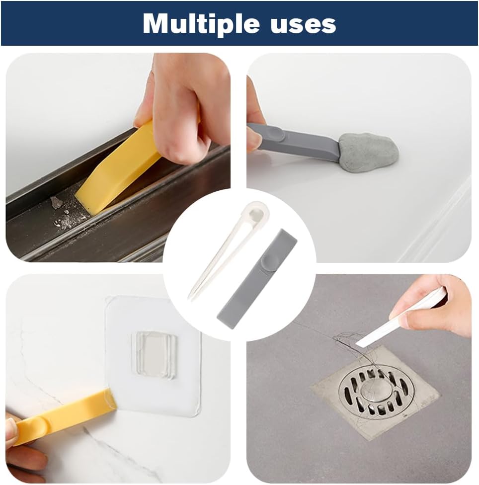 Window Cleaning Brush, 3-in-1 2025 New Magic Window Groove Cleaning Brush Set - Hand-Held Track Cleaner Tool for Sliding Doors, Window Sills, Tile Grout, Shutters, Deep Scrub Brush for Home (Yellow)