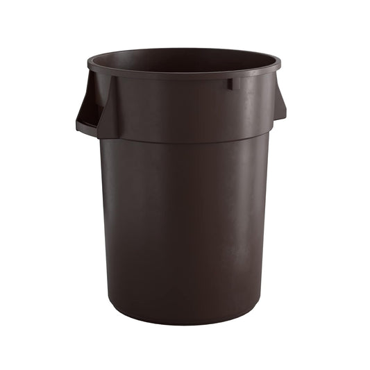 44 Gallon Brown Round Commercial Trash Can
