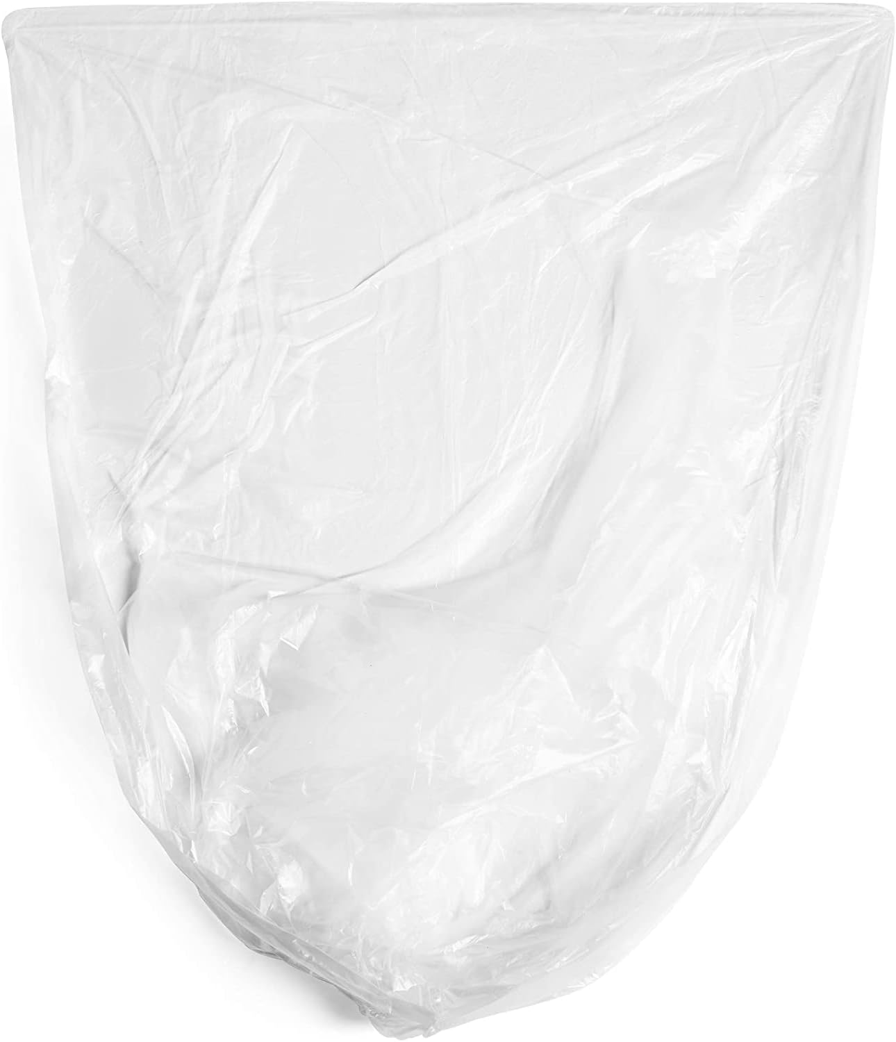 Aluf Plastics High Density Trash Bags, 10 Gallon, 4000 Count, 8 Micron (eq), 24" x 24", Clear, for Bathroom, Office, Industrial, Commercial, Janitorial, Municipal, Recycling
