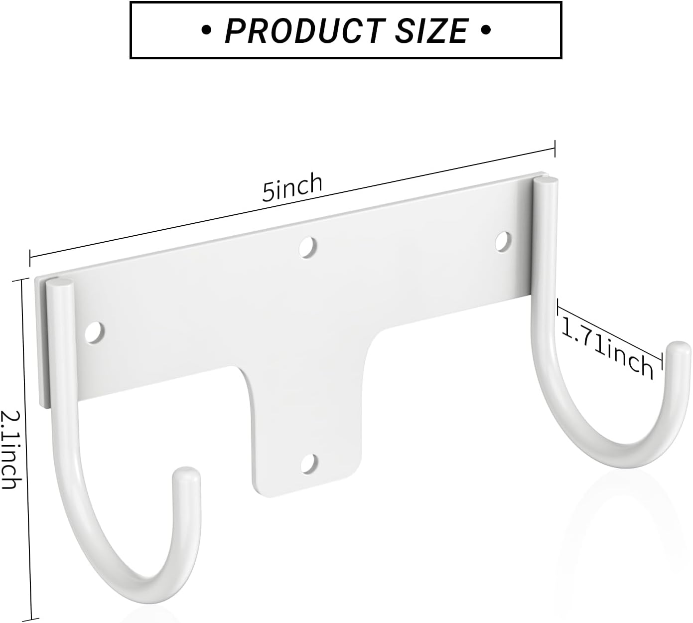 ORLESS Ironing Board Holder Wall Mount, Ironing Board Hanger, Iron Board Holder, Small Y or T Leg Iron Board Hook Wall Mount for Laundry Rooms, 6 Inch(White)