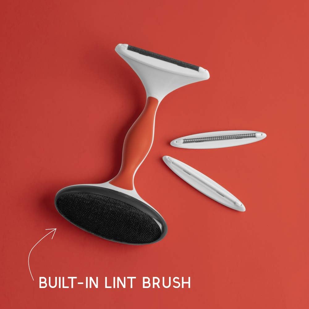 GLEENER Battery-Free Fabric Shaver & Lint Brush | Ultimate Fuzz Remover Sweater Comb | Lint Remover and Depiller for Clothing & Furniture (Burnt Orange)